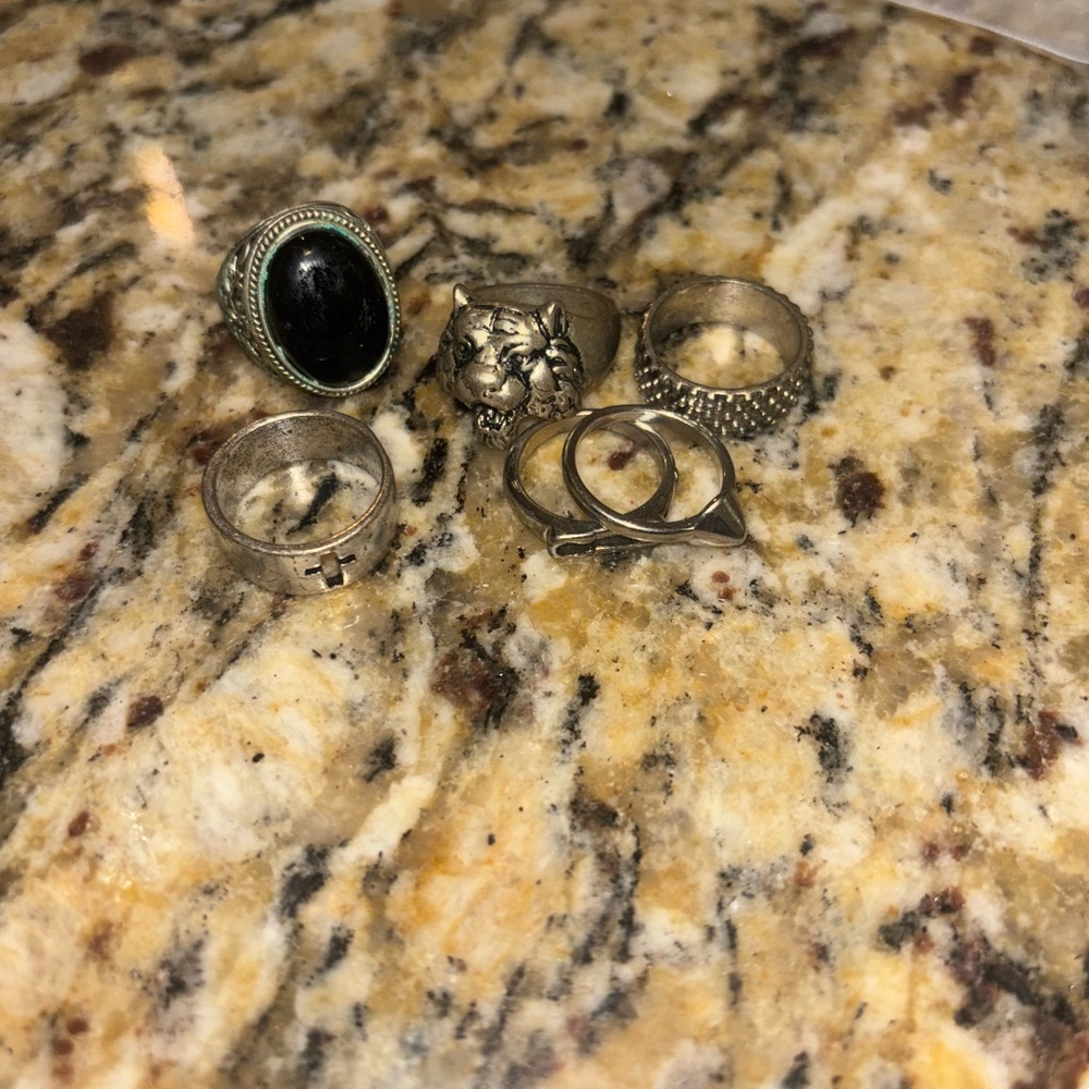 Set of Silver Rings